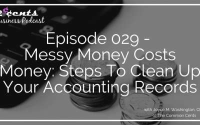 Episode 029 – Messy Money Costs Money: Steps To Clean Up Your Accounting Records